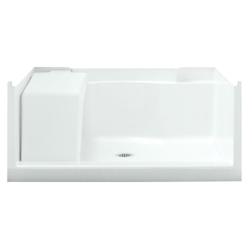 Accord 36 in. x 48 in. Single Threshold Shower Base in White - Super Arbor