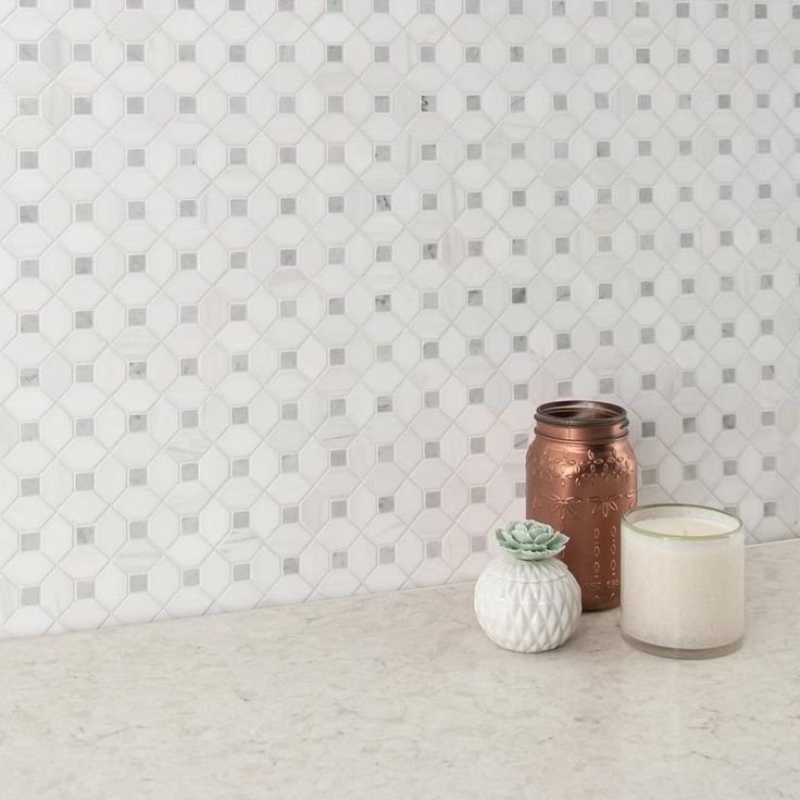 MSI Bianco Dolomite Dotty 12.31 in. x 12.36 in. x 10 mm Polished Marble Mesh-Mounted Mosaic Tile (10.6 sq. ft. / case)