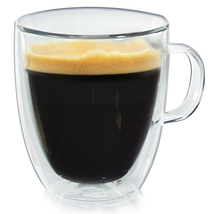 Milano Double-Wall 12 oz. Clear Glassware Coffee Mug (2-Pack)
