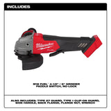 Milwaukee M18 FUEL 18V Brushless Cordless 4-1/2 in./5 in. Angle Grinder Paddle Switch Kit with (2) 5.0Ah Batteries