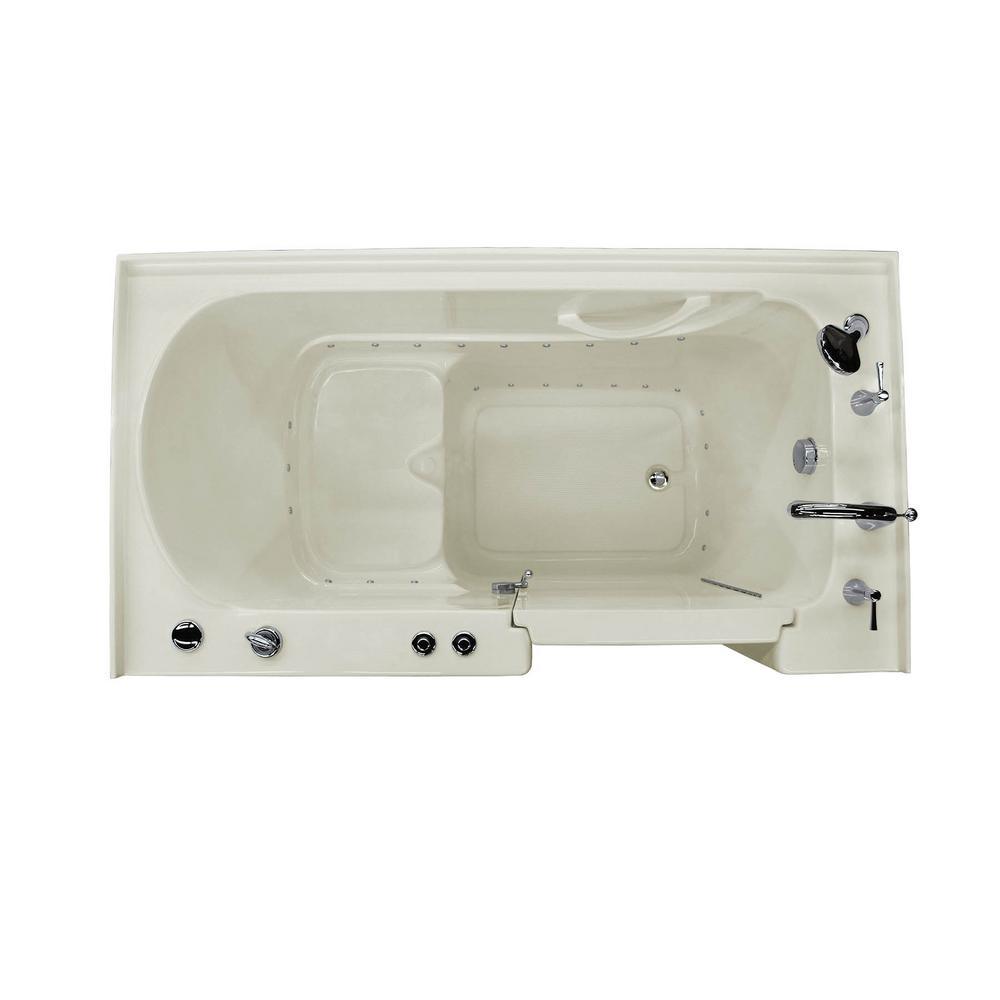 HD Series 32 in. x 60 in. Right Drain Quick Fill Walk-In Air Tub in White - Super Arbor