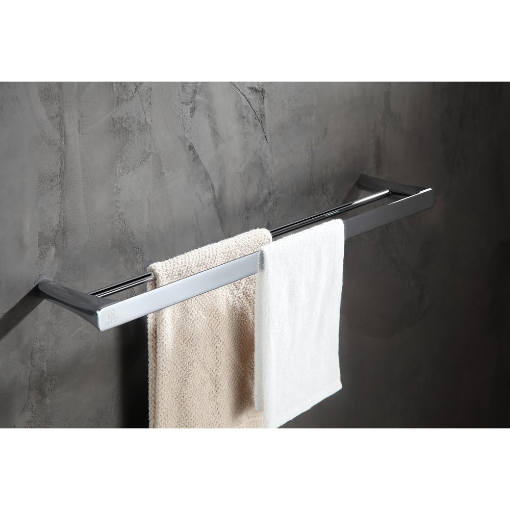Caster 3 Series 20 in. Double Towel Bar in Polished Chrome - Super Arbor
