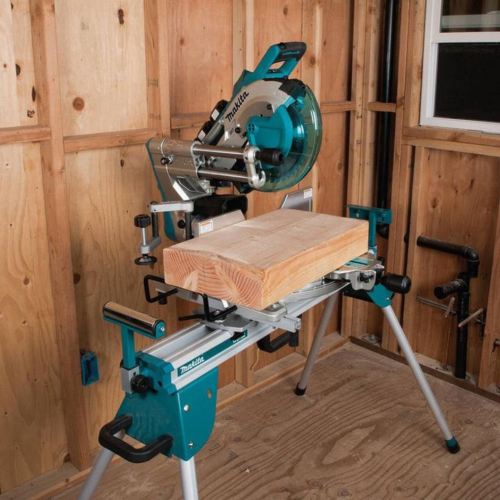 18-Volt Lithium-Ion Brushless Cordless 10 in. Dual-Bevel Sliding Compound Miter Saw and Portable Rise Miter Saw Stand