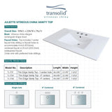 Juliette 49 in. W x 22 in. D Vitreous China Vanity Top in White with Single Faucet Hole - Super Arbor