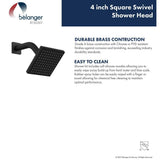 Belanger Single-Handle 1-Spray Tub and Shower Faucet in Matte Black (Valve Included) - Super Arbor