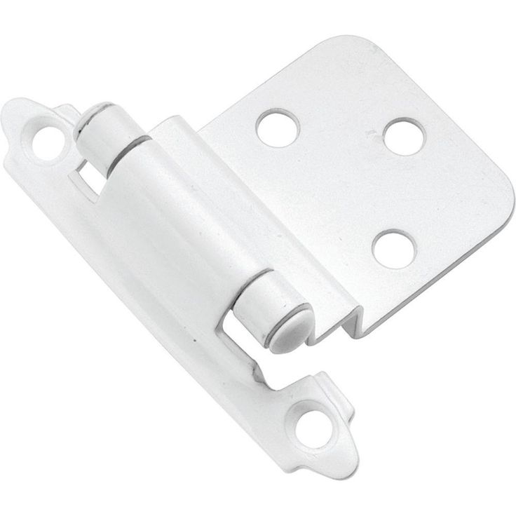 White Surface Self-Closing Hinge (2-Pack)