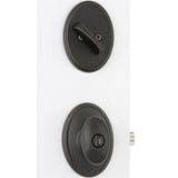 Wakefield Aged Bronze Single Cylinder Deadbolt with Siena Entry Door Knob Combo Pack - Super Arbor