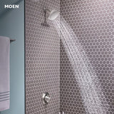 Moen Lindor Spot Resist Brushed Nickel 1-Handle Bathtub and Shower Faucet with Valve