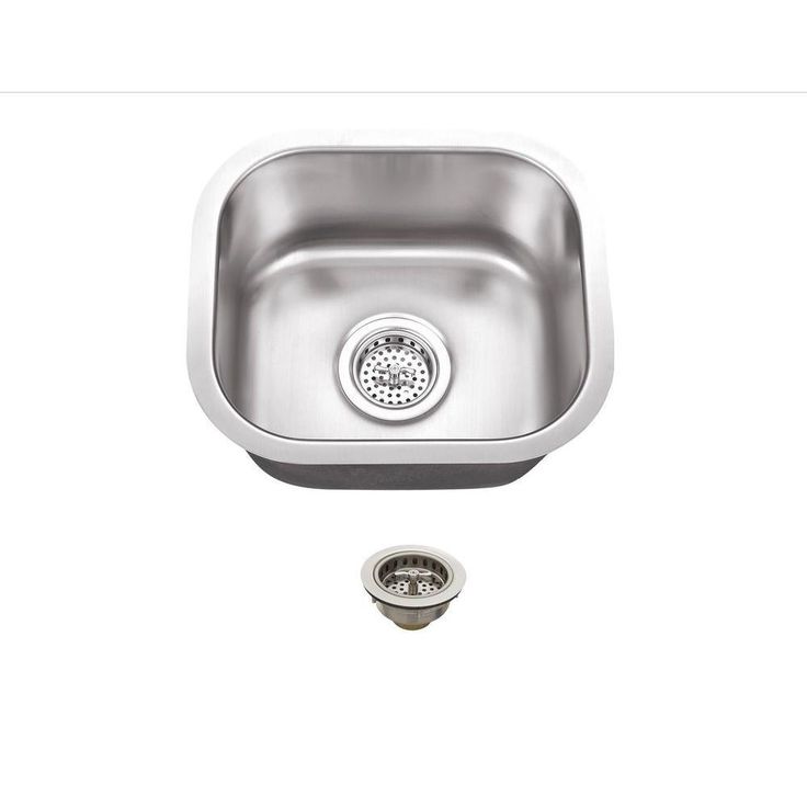 Undermount 18-Gauge Stainless Steel 15 in. 0-Hole Single Bowl Bar Sink with Drain Assembly