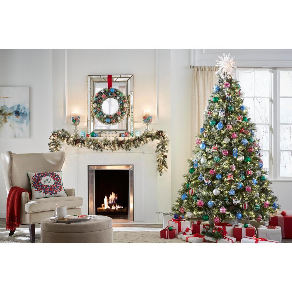 7.5 ft Sparkling Amelia Pine LED Pre-Lit Artificial Christmas Tree with Warm White Lights - Super Arbor