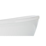 Johanna 59 in. x 30 in. Acrylic Flatbottom Freestanding Soaking Bathtub in White - Super Arbor