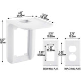AC Outlet Mount for Google Nest Wi-Fi - Wall Outlet Shelf for Google Home, Nest Mini, Nest Hub, Dot Speaker, Sonos One - Super Arbor