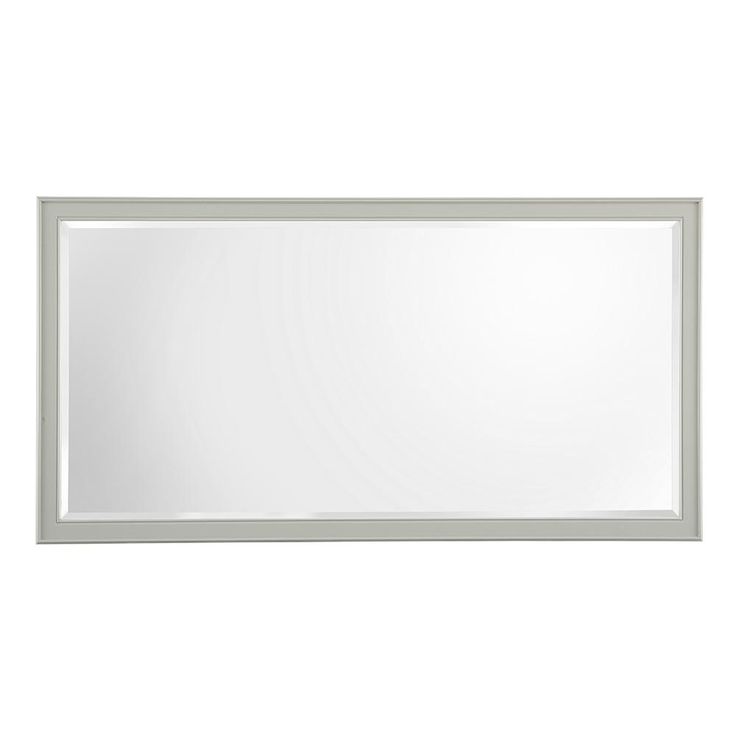 60 in. W x 31 in. H Framed Rectangular  Bathroom Vanity Mirror in Grey