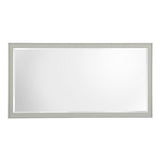 60 in. W x 31 in. H Framed Rectangular  Bathroom Vanity Mirror in Grey