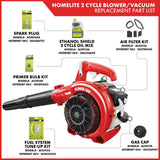 Homelite 150 MPH 400 CFM 26cc Gas Handheld Blower Vacuum - Super Arbor