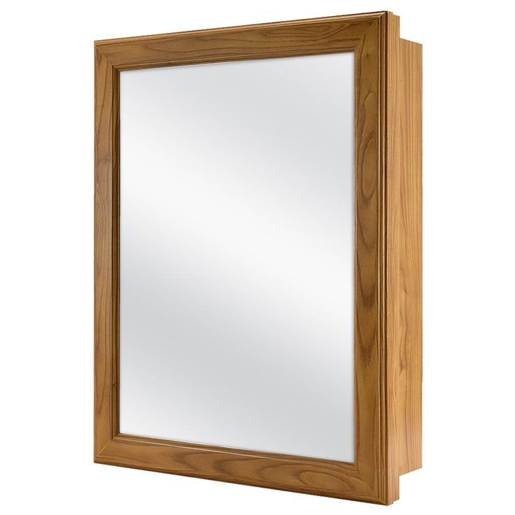 15-1/8 in. W x 19-1/4 in. H Framed Recessed or Surface-Mount Bathroom Medicine Cabinet in Oak