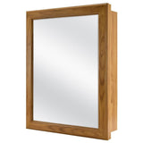 15-1/8 in. W x 19-1/4 in. H Framed Recessed or Surface-Mount Bathroom Medicine Cabinet in Oak