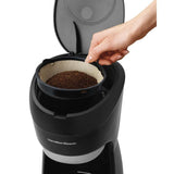 12-Cup Black with Digital Clock Drip Coffeemaker with Digital Clock