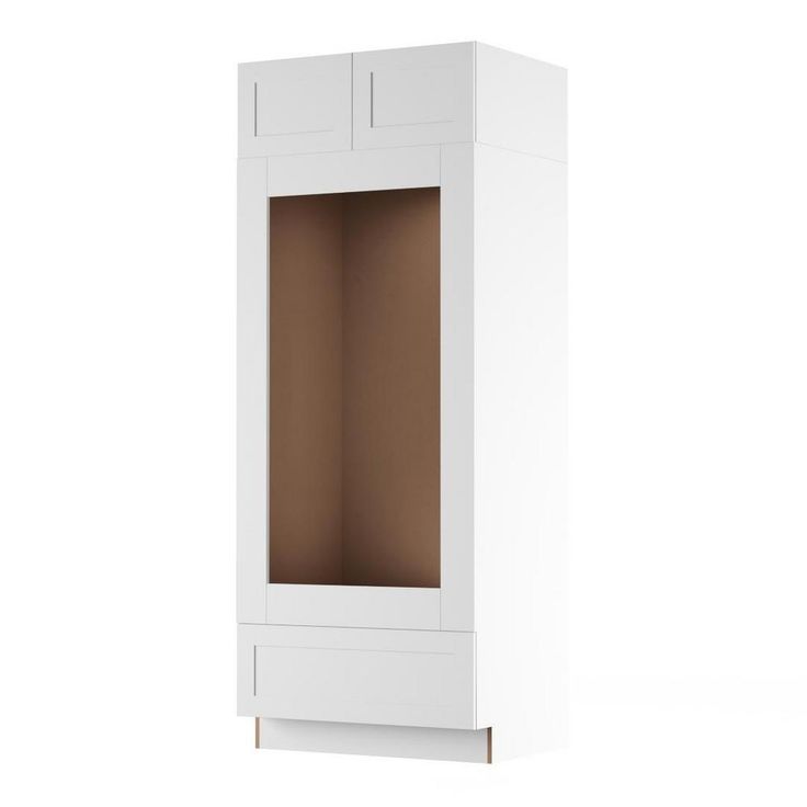 Cambridge Shaker Ready-to-Assemble 33x84x24.5 in. Base Double Oven Cabinet w/ 2 Soft Close Doors & Drawer in White