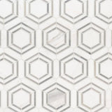 MSI Georama Grigio 13 in. x 11 in. x 10mm Polished Marble Mesh-Mounted Mosaic Tile (9.99 sq. ft. / case)