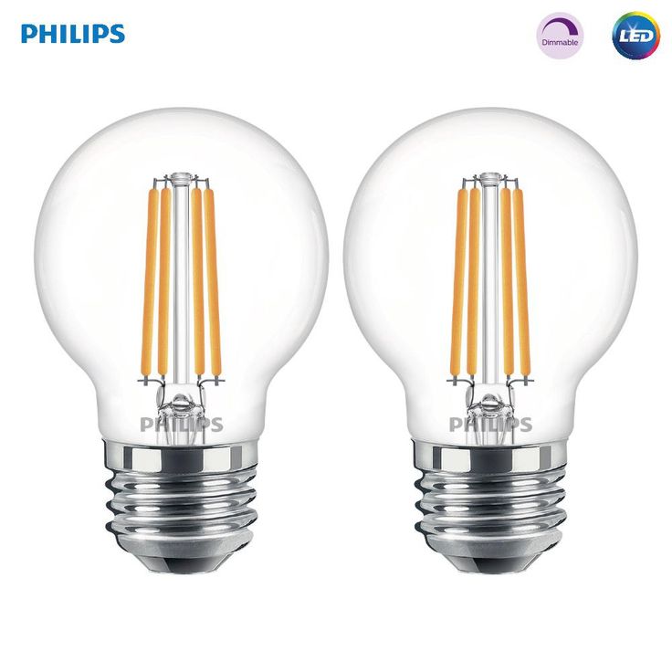 Philips 40-Watt Equivalent G16.5 Dimmable LED Light Bulb Soft White Globe (2-Pack)