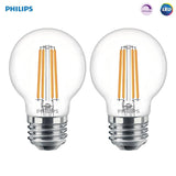 Philips 40-Watt Equivalent G16.5 Dimmable LED Light Bulb Soft White Globe (2-Pack)