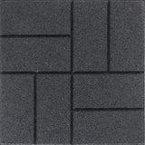 Reversible 16 in. x 16 in. x 0.75 in. Earth Brick Face/Flat Profile Rubber Paver - Super Arbor