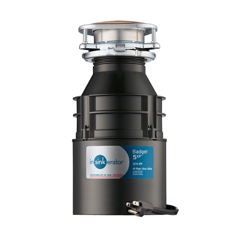 InSinkErator Badger 5 1/2 HP Continuous Feed Garbage Disposal with Power Cord - Super Arbor