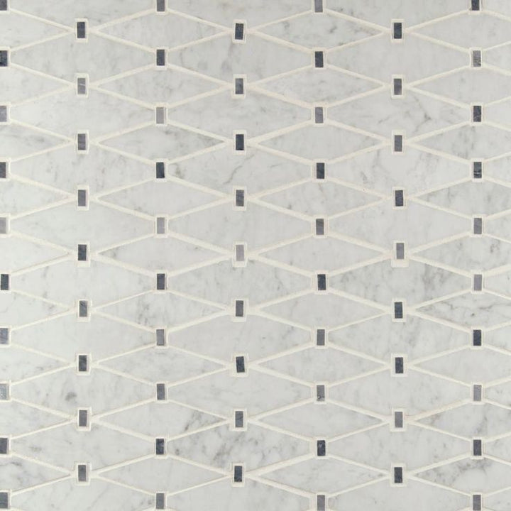 MSI Marbella Diamond 12 in. x 12 in. x 10mm Polished Marble Mesh-Mounted Mosaic Tile (10 sq. ft. / Case)