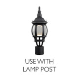 Maple Street Black Outdoor Die-Cast Post Mount Light Fixture