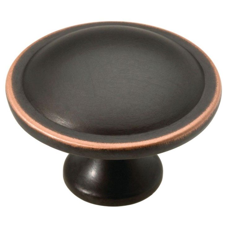 Contempo 1-1/2 in. (38 mm) Bronze with Copper Highlights Round Cabinet Knob (10-Pack)