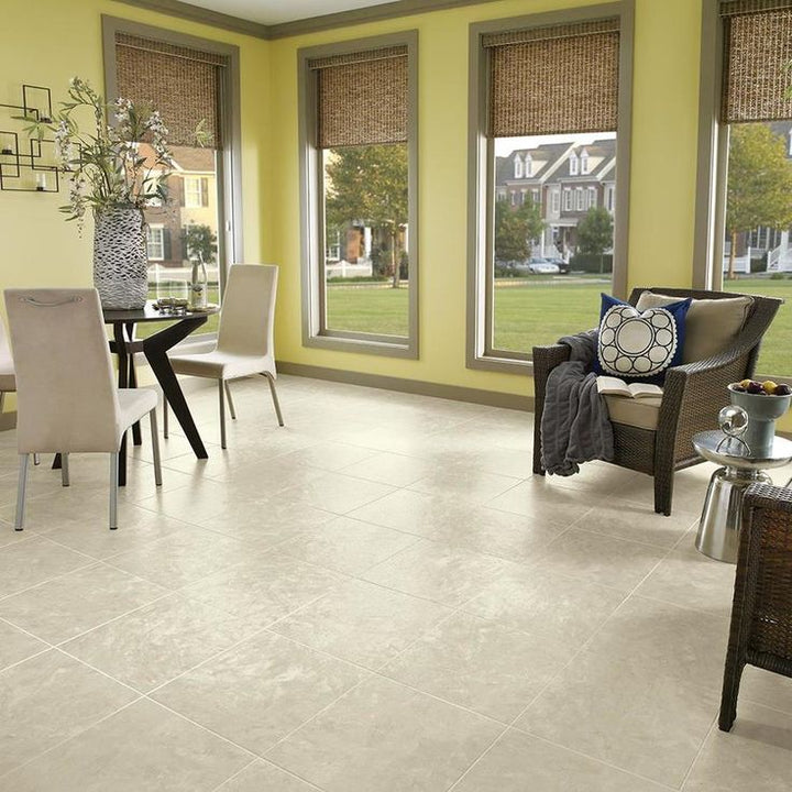 Armstrong Flooring Alterna 14-piece 16-in x 16-in Groutable Sistine White Glue (Adhesive) Vinyl Tile