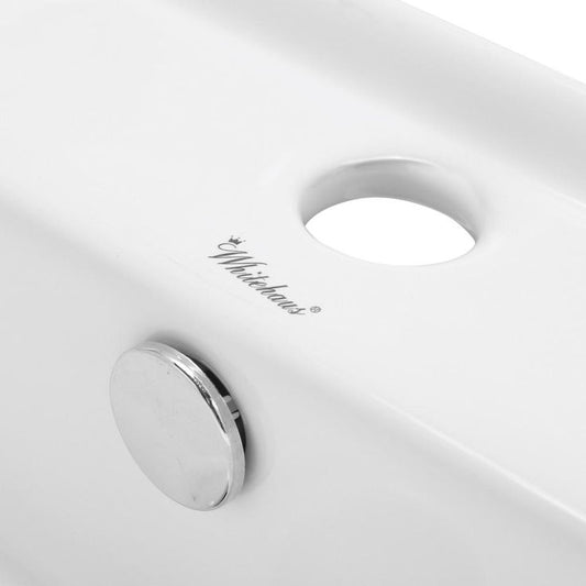 Whitehaus Collection Isabella Collection Wall-Mounted Bathroom Sink in White