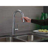 Essa Single-Handle Pull-Down Sprayer Kitchen Faucet with MagnaTite Docking in Arctic Stainless - Super Arbor