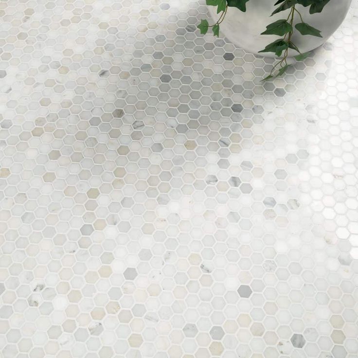 MSI Greecian White Mini Hexagon 12 in. x 12 in. x 10mm Polished Marble Mesh-Mounted Mosaic Tile (10 sq. ft. / case)