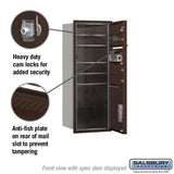 3700 Horizontal Series 4-Compartment with 1-Parcel Locker Recessed Mount Mailbox - Super Arbor
