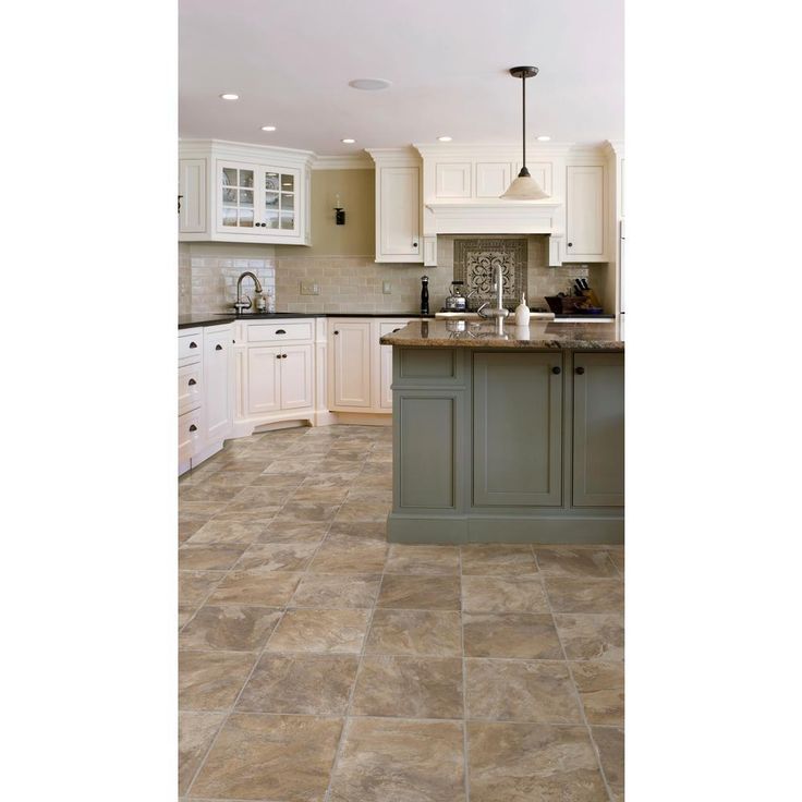TrafficMASTER PRO Basic Rustic Slate Neutral Residential Vinyl Sheet, Sold by 12 ft. Wide x Custom Length