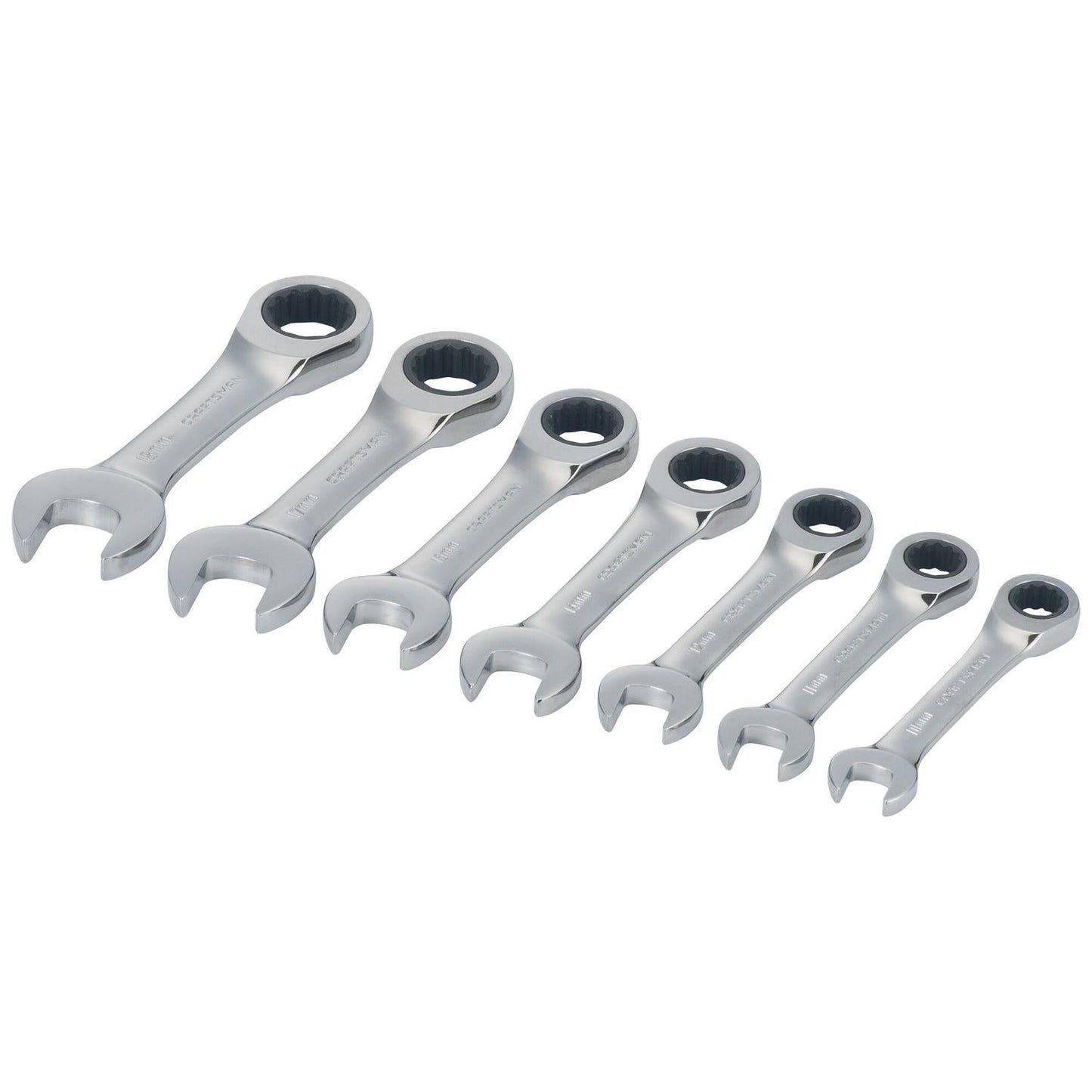 Craftsman Metric Stubby Ratcheting Combination Wrench Set, 7 pc