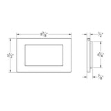 Wi-Fi Touch Panel Ceiling Fan Wall Control with Mounting Bracket in White