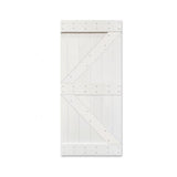 36 in. x 84 in. Gray Knotty Pine Wood Interior Sliding Barn Door Slab - Super Arbor