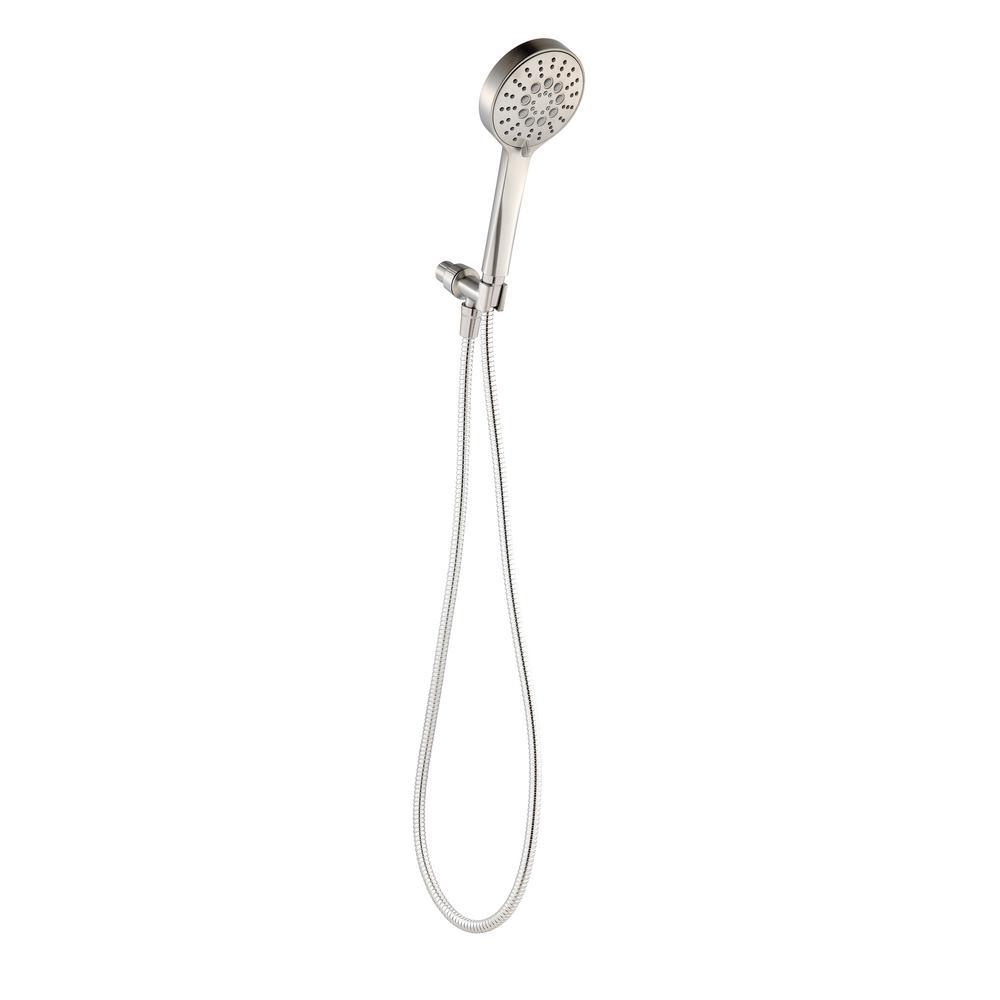 Modern 6-Spray 4.5 in. Single Wall Mount Handheld Adjustable Shower Head in Brushed Nickel - Super Arbor