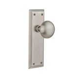 New York Plate 2-3/8 in. Backset Oil-Rubbed Bronze Privacy Bed/Bath New York Door Knob - Super Arbor