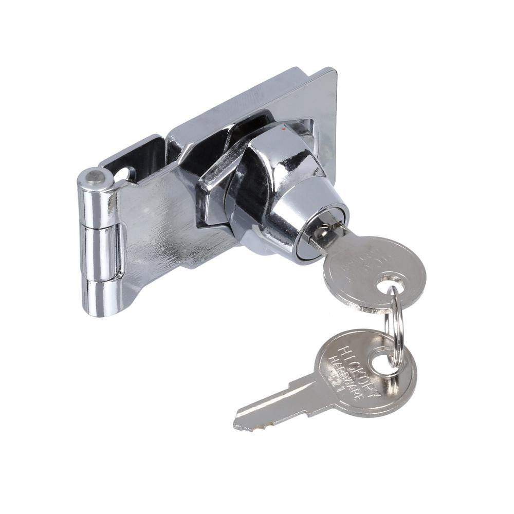 2-1/2 in. Chrome Keyed Hasp Lock - Super Arbor