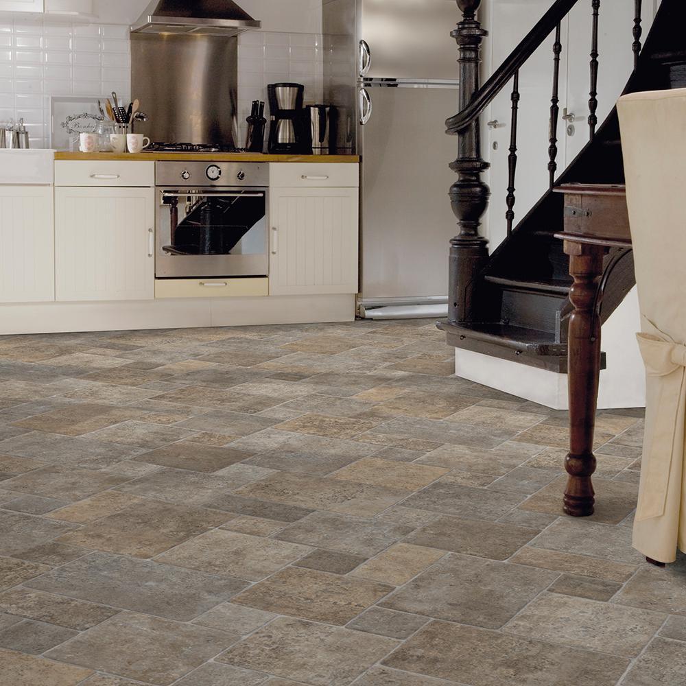 IVC Ridgecrest Stone Residential Vinyl Sheet, Sold by 13.2 ft. Wide x Custom Length - Super Arbor