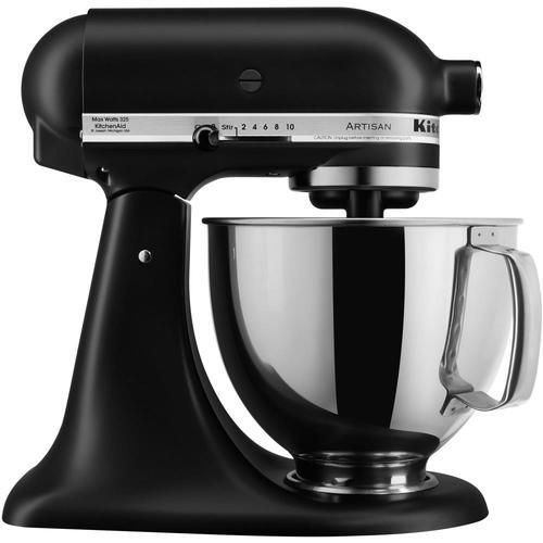 KitchenAid 5-Quart 10-Speed Black Matte Residential Stand Mixer