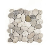 Cruz Bay Classic Pebble Tile River Grey 11-1/2 in. x 11-1/2 in. x 12.7 mm Mesh-Mounted Mosaic Tile (10.12 sq. ft. / case)
