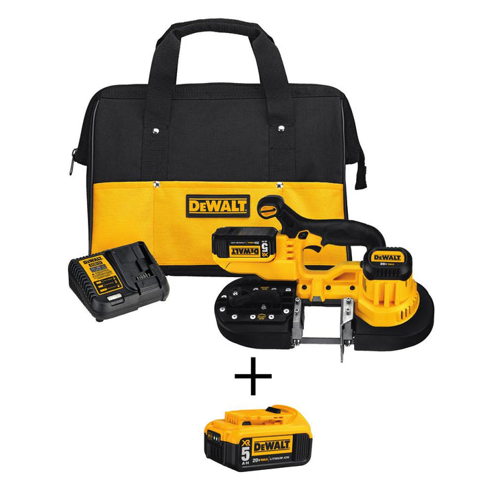 20-Volt MAX Lithium-Ion 32.875 in. Cordless Band Saw Kit with Bonus 20-Volt MAX Lithium-Ion Premium Battery Pack - Super Arbor