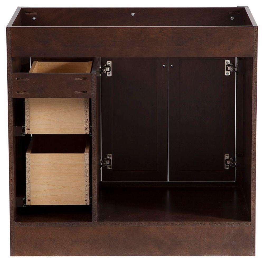 Brinkhill 36 in. W x 34 in. H x 22 in. D Bath Vanity Cabinet Only in Cognac - Super Arbor