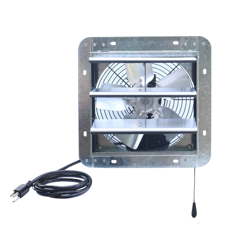 5088 CFM Silver Electric Powered Gable Mount Shutter Fan/Vent - Super Arbor