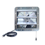 5088 CFM Silver Electric Powered Gable Mount Shutter Fan/Vent - Super Arbor